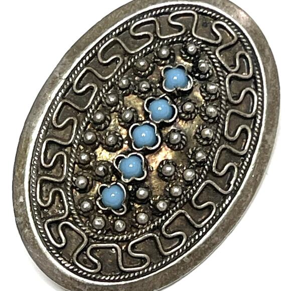 Vintage Brooch 1000 Pure Silver Filigreed Fine Jewelry JU20 - Picture 2 of 5